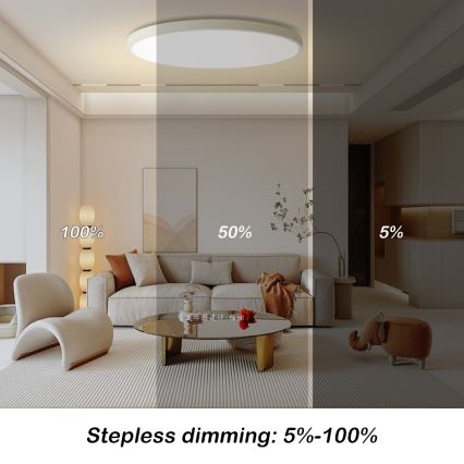 Brilagi - LED Димируемо потолно осветление POOL SMART LED/128W/230V 3000-6000K Ø 100 см Wi-Fi Tuya бяло + дистанционно управление