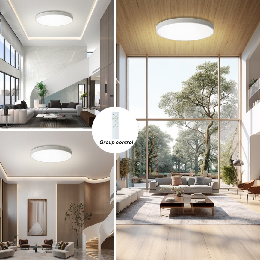 Brilagi - LED Димируемо потолно осветление POOL SMART LED/128W/230V 3000-6000K Ø 100 см Wi-Fi Tuya бяло + дистанционно управление