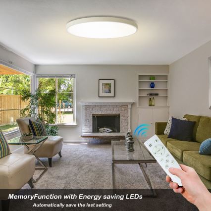 Brilagi - LED Димируемо потолно осветление POOL SMART LED/128W/230V 3000-6000K Ø 100 см Wi-Fi Tuya бяло + дистанционно управление