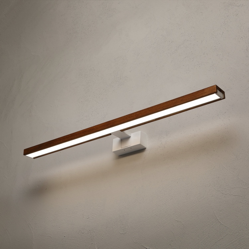 Brilagi - LED осветление за огледало в банята 3 в 1 WOODY MIRROR LED/15W/230V 80 см IP44 бяло/дъб череша