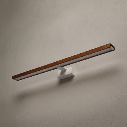 Brilagi - LED осветление за огледало в банята 3 в 1 WOODY MIRROR LED/15W/230V 80 см IP44 бяло/дъб череша