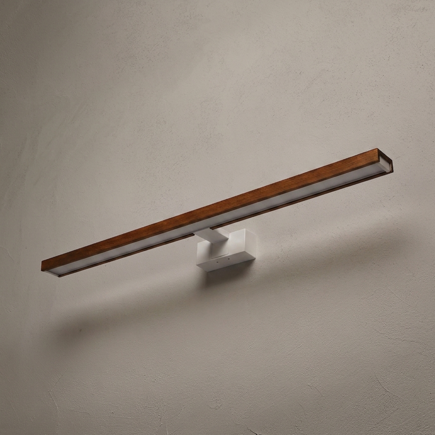 Brilagi - LED осветление за огледало в банята 3 в 1 WOODY MIRROR LED/15W/230V 80 см IP44 бяло/дъб череша