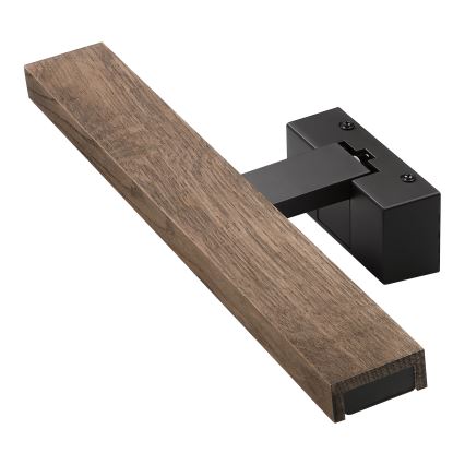 Brilagi - LED осветление за огледало за баня 3в1 WOODY MIRROR LED/8W/230V 40 cm IP44 черно/дъб-орех