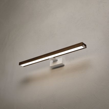 Brilagi - LED осветление за огледало за баня WOODY MIRROR 3 в 1 LED/12W/230V 60 см IP44 бяло/дъб орех