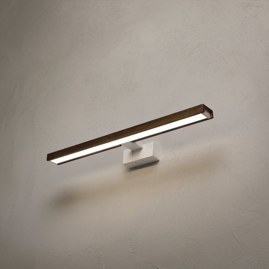 Brilagi - LED осветление за огледало за баня WOODY MIRROR 3 в 1 LED/12W/230V 60 см IP44 бяло/дъб орех