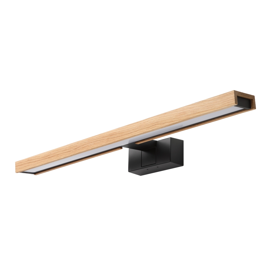 Brilagi - LED огледално осветление за баня 3 в 1 WOODY MIRROR LED/12W/230V 60 cm IP44 черно/дъб