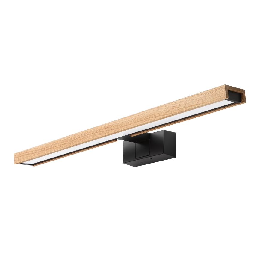Brilagi - LED огледално осветление за баня 3 в 1 WOODY MIRROR LED/12W/230V 60 cm IP44 черно/дъб