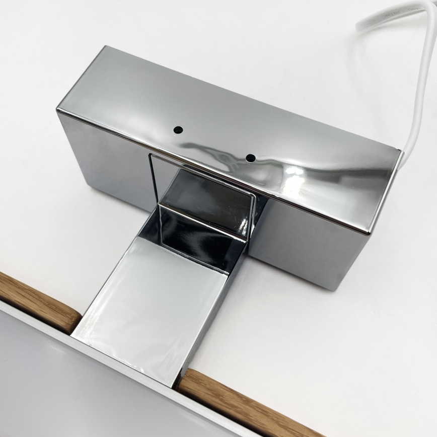 Brilagi - LED осветление за огледало за баня 3 в 1 WOODY MIRROR LED/8W/230V 40 cm IP44 лъскав хром/дъб