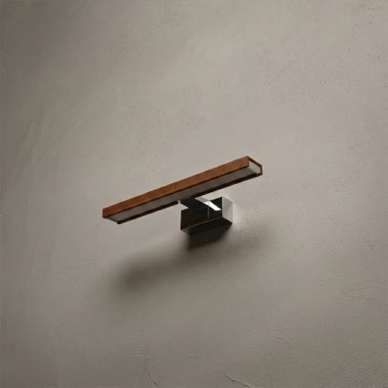 Brilagi - LED осветление за огледало за баня 3-в-1 WOODY MIRROR LED/8W/230V 40 cm IP44 лъскав хром/дъб череша