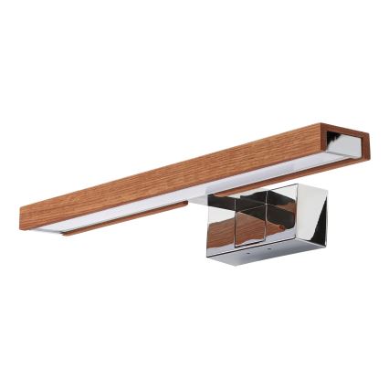 Brilagi - LED осветление за огледало за баня 3-в-1 WOODY MIRROR LED/8W/230V 40 cm IP44 лъскав хром/дъб череша
