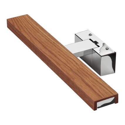 Brilagi - LED осветление за огледало за баня 3-в-1 WOODY MIRROR LED/8W/230V 40 cm IP44 лъскав хром/дъб череша