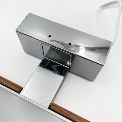 Brilagi - LED осветление за огледало за баня 3-в-1 WOODY MIRROR LED/8W/230V 40 cm IP44 лъскав хром/дъб череша