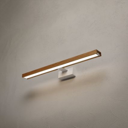 Brilagi - LED осветление за огледало за баня 3 в 1 WOODY MIRROR LED/12W/230V 60 см IP44 бял/дъб