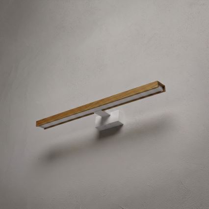 Brilagi - LED осветление за огледало за баня 3 в 1 WOODY MIRROR LED/12W/230V 60 см IP44 бял/дъб