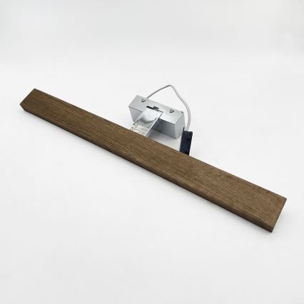 Brilagi - LED осветление за огледало за баня 3 в 1 WOODY MIRROR LED/12W/230V 60 cm IP44 лъскав хром/дъб орех