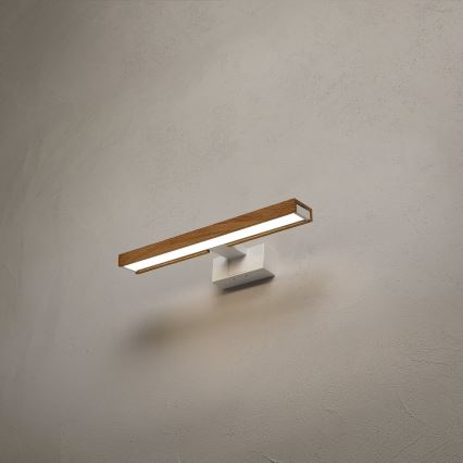 Brilagi - LED осветление 3 в 1 за огледало за баня WOODY MIRROR LED/8W/230V 40 cm IP44 бяло/дъб