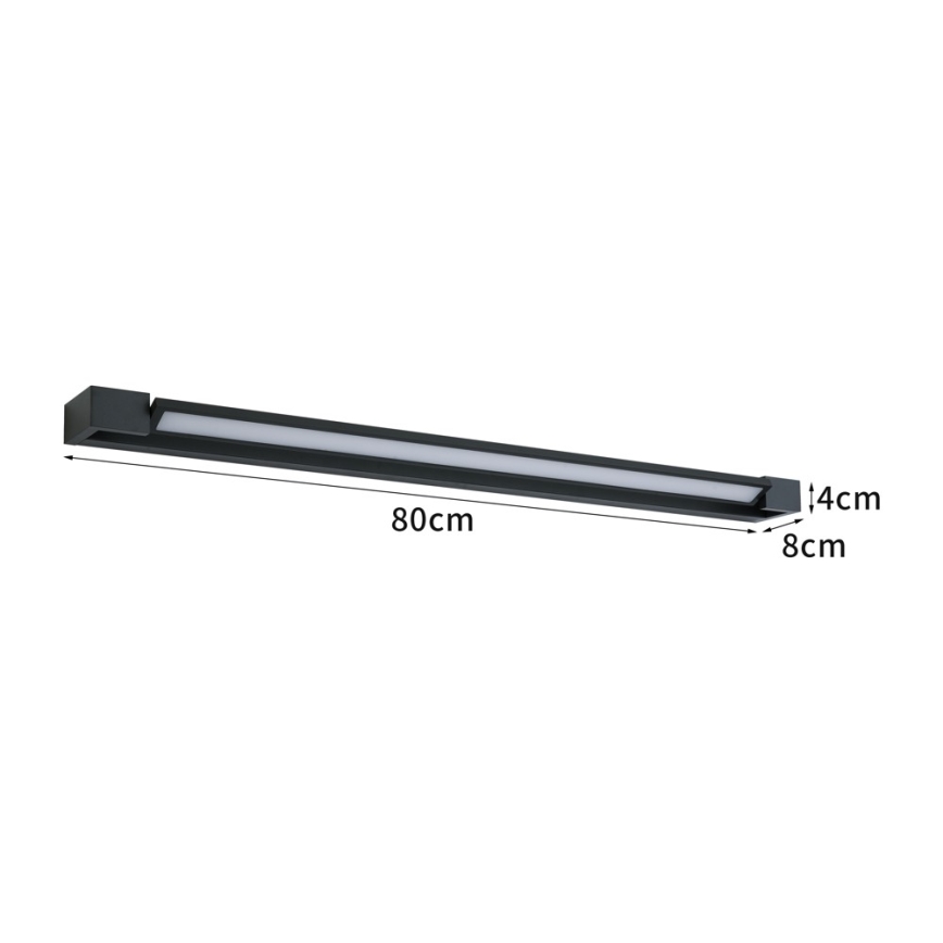 BRILAGI - LED осветление за огледало за баня AQUA LINE LED/20W/230V 80 см IP44 черно CRI 90