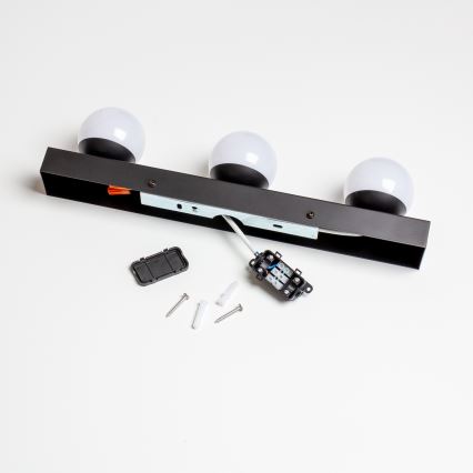 Brilagi - LED осветление за огледало за баня HOLLYWOOD 3xLED/3W/230V 39 cm IP44 черно