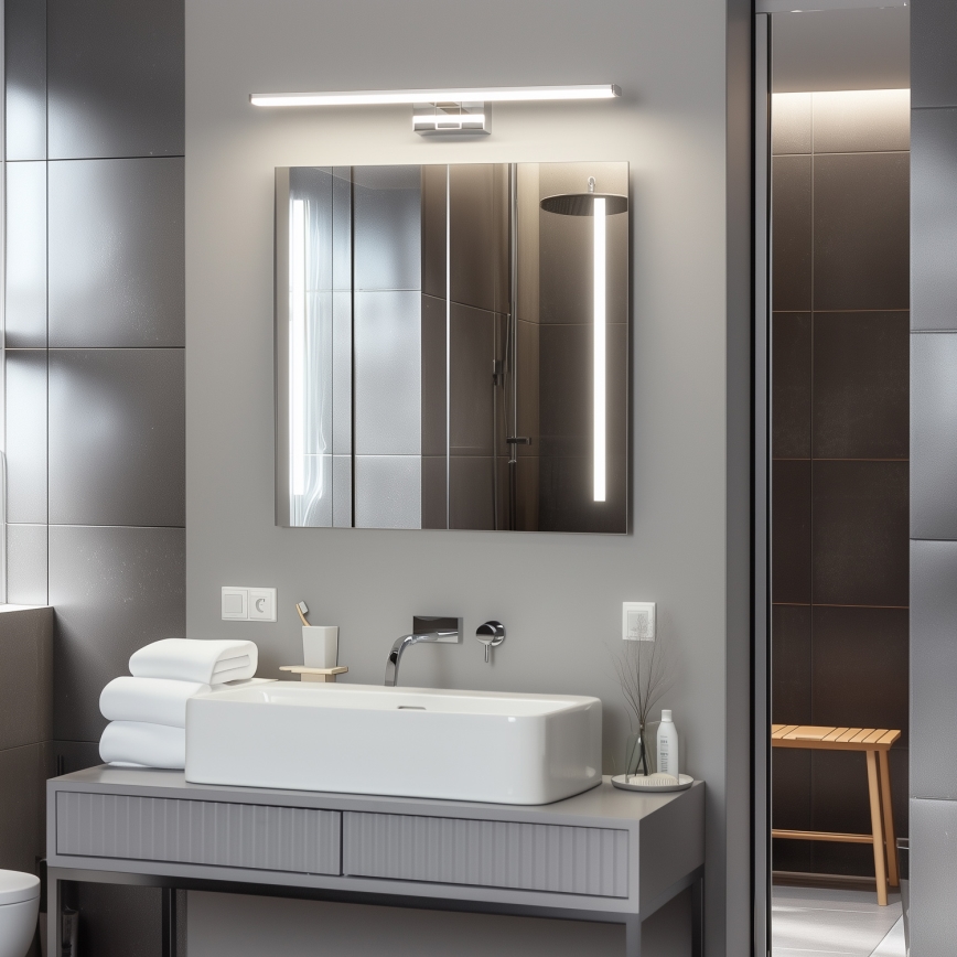 Brilagi - LED осветление за огледало за баня 3 в 1 VESTRA LED/12W/230V 60 см IP44 лъскав хром