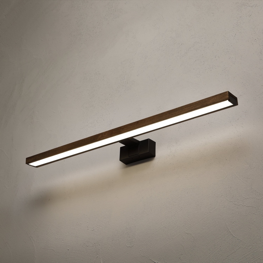 Brilagi - LED осветление за огледало за баня WOODY MIRROR 3v1 LED/15W/230V 80 cm IP44 черно/дъб орех