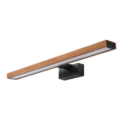 Brilagi - LED осветление за огледало в банята 3 в 1 WOODY MIRROR LED/12W/230V 60 см IP44 черно/дъб череша