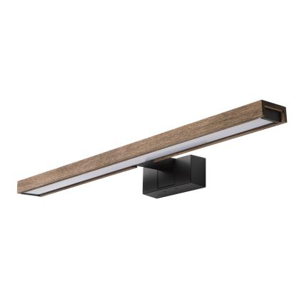 Brilagi - LED осветление за огледало за баня 3в1 WOODY MIRROR LED/12W/230V IP44 черно/дъб орех