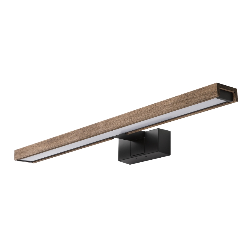 Brilagi - LED осветление за огледало за баня 3в1 WOODY MIRROR LED/12W/230V IP44 черно/дъб орех