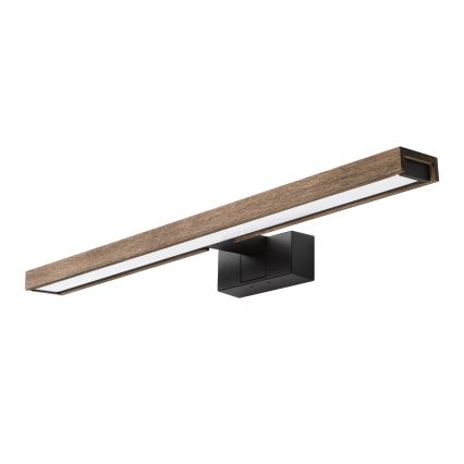 Brilagi - LED осветление за огледало за баня 3в1 WOODY MIRROR LED/12W/230V IP44 черно/дъб орех