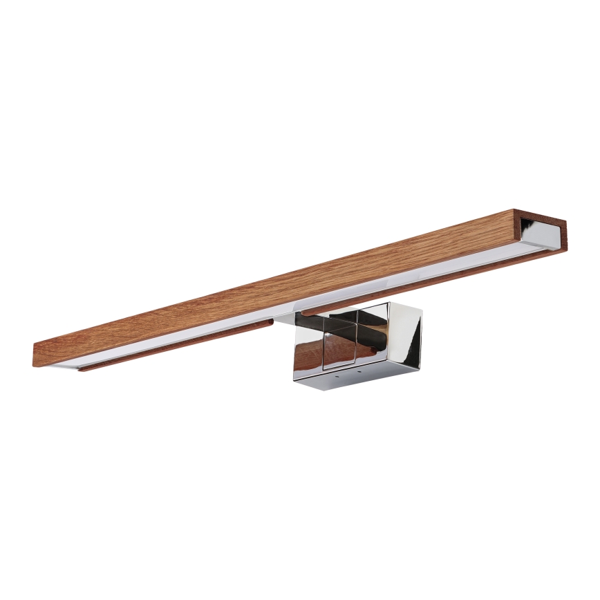 Brilagi - LED осветление за огледало за баня 3 в 1 WOODY MIRROR LED/12W/230V 60 см IP44 лъскав хром/дъб череша