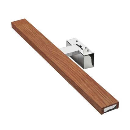 Brilagi - LED осветление за огледало за баня 3 в 1 WOODY MIRROR LED/12W/230V 60 см IP44 лъскав хром/дъб череша
