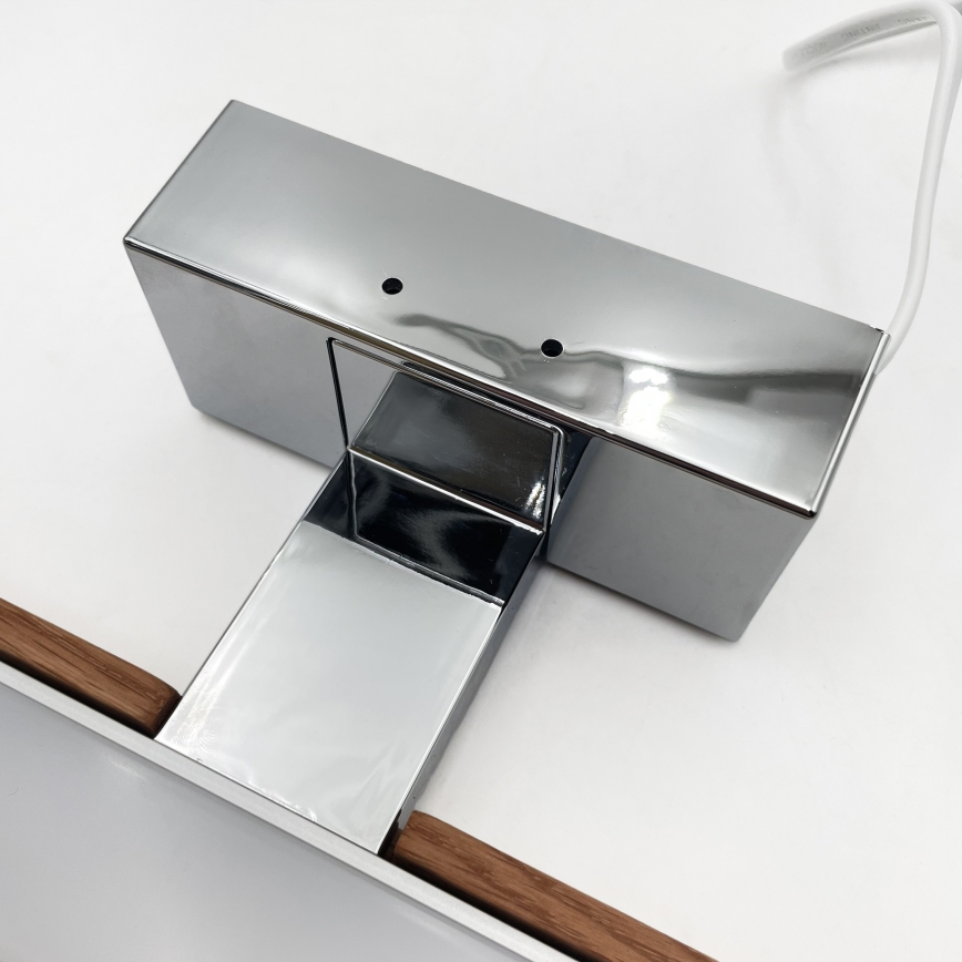 Brilagi - LED осветление за огледало за баня 3 в 1 WOODY MIRROR LED/12W/230V 60 см IP44 лъскав хром/дъб череша