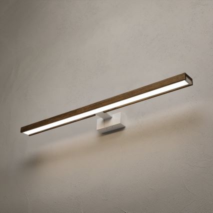 Brilagi - LED осветление за огледало за баня 3в1 WOODY MIRROR LED/15W/230V 80 cm IP44 бял/дъб орех
