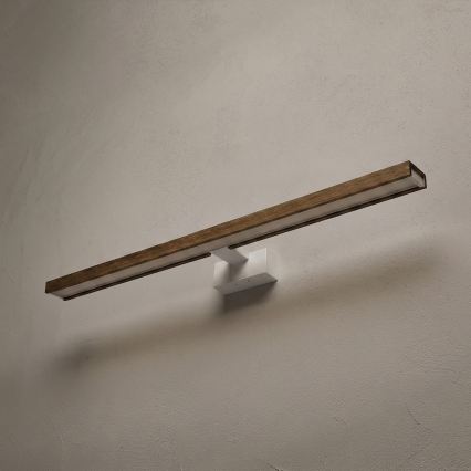 Brilagi - LED осветление за огледало за баня 3в1 WOODY MIRROR LED/15W/230V 80 cm IP44 бял/дъб орех