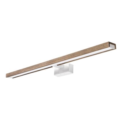 Brilagi - LED осветление за огледало за баня 3в1 WOODY MIRROR LED/15W/230V 80 cm IP44 бял/дъб орех