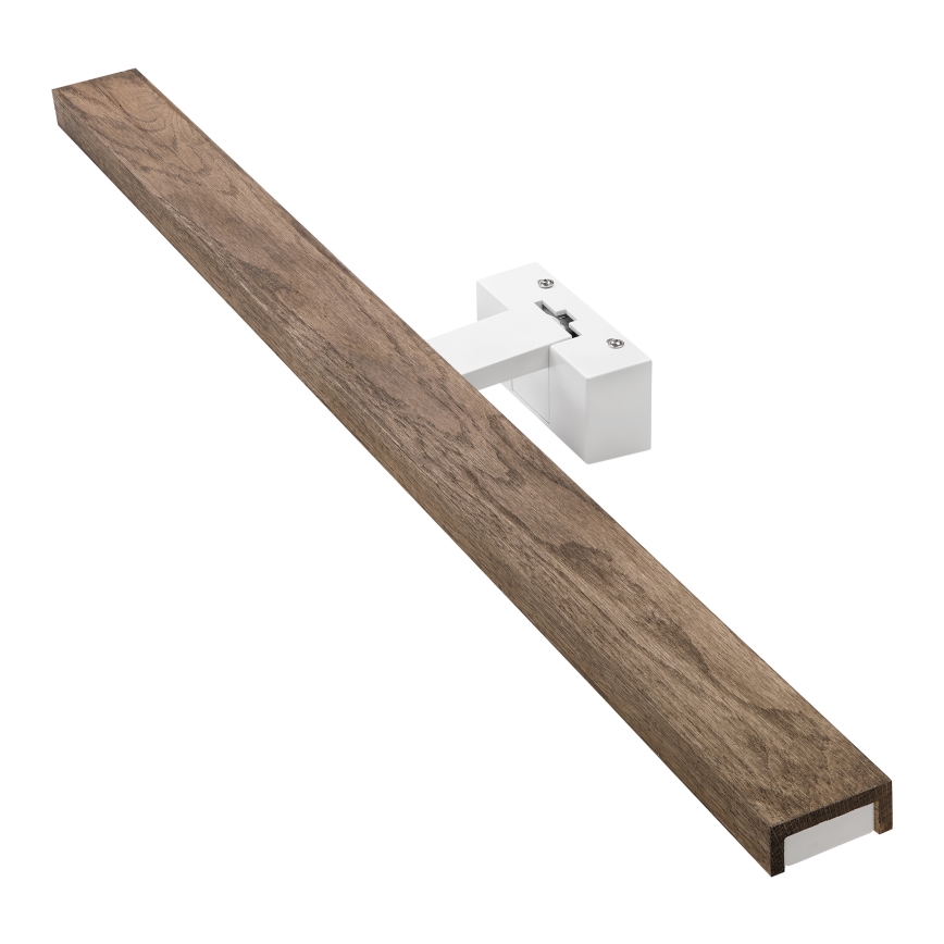 Brilagi - LED осветление за огледало за баня 3в1 WOODY MIRROR LED/15W/230V 80 cm IP44 бял/дъб орех