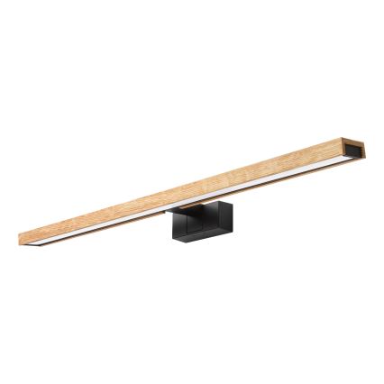 Brilagi - LED осветление за огледало за баня 3 в 1 WOODY MIRROR LED/15W/230V 80 cm IP44 черно/дъб