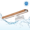 Brilagi - LED осветление за огледало за баня 3 в 1 WOODY MIRROR LED/8W/230V 40 см IP44 бял/дъб череша