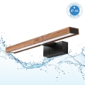 Brilagi - LED осветление за огледало за баня 3 в 1 WOODY MIRROR LED/8W/230V 40 см IP44 черно/дъб