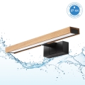 Brilagi - LED осветление за огледало за баня 3 в 1 WOODY MIRROR LED/8W/230V IP44 черно/дъб