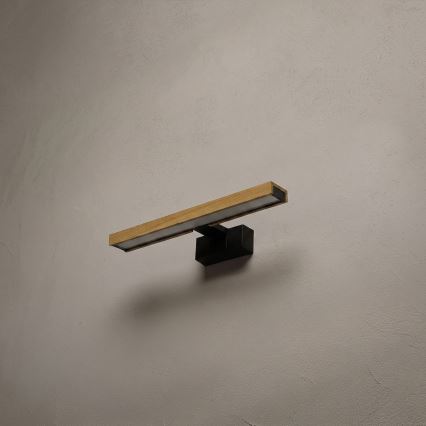 Brilagi - LED осветление за огледало за баня 3 в 1 WOODY MIRROR LED/8W/230V IP44 черно/дъб