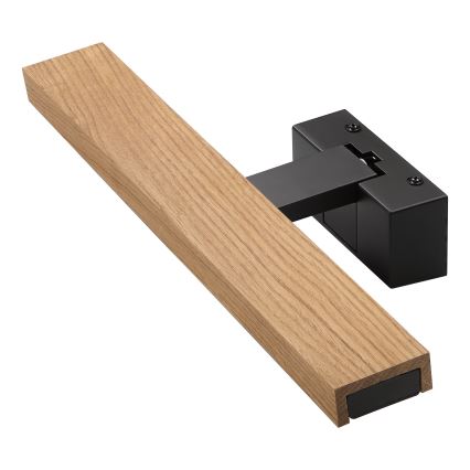 Brilagi - LED осветление за огледало за баня 3 в 1 WOODY MIRROR LED/8W/230V IP44 черно/дъб
