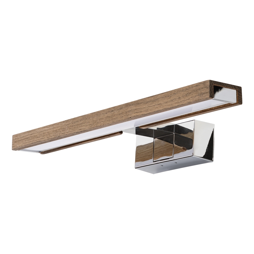 Brilagi - LED осветление за баня за огледало 3 в 1 WOODY MIRROR LED/8W/230V 40 cm IP44 лъскав хром/дъб орех