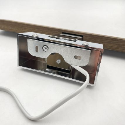 Brilagi - LED осветление за баня за огледало 3 в 1 WOODY MIRROR LED/8W/230V 40 cm IP44 лъскав хром/дъб орех