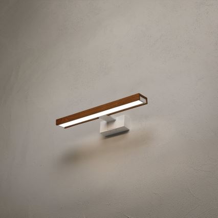 Brilagi - LED осветление за огледало за баня 3 в 1 WOODY MIRROR LED/8W/230V 40 см IP44 бял/дъб череша
