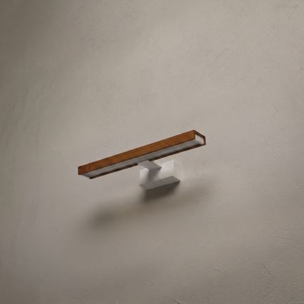 Brilagi - LED осветление за огледало за баня 3 в 1 WOODY MIRROR LED/8W/230V 40 см IP44 бял/дъб череша