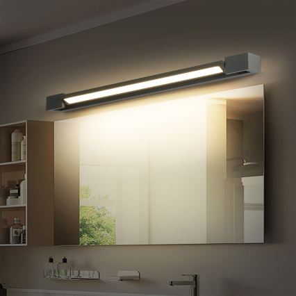 Brilagi - LED огледално осветление за баня AQUA LINE LED/18W/230V 60 cm IP44 антрацит CRI 90