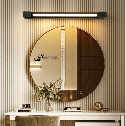 Brilagi - LED осветление за огледало за баня AQUA LINE LED/18W/230V 60 cm IP44 черно CRI 90