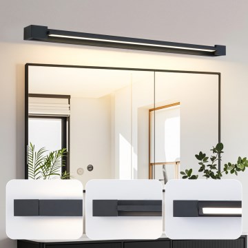 Brilagi - LED осветление за огледало за баня AQUA LINE LED/20W/230V 80 см IP44 черно CRI 90