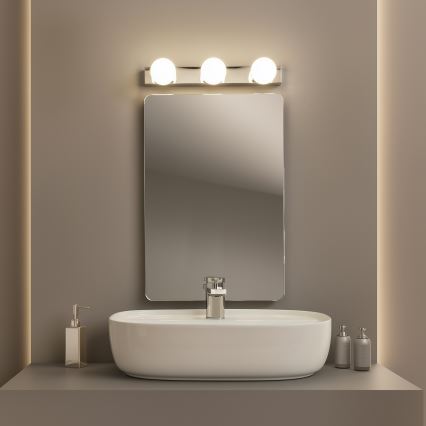 Brilagi - LED осветление за огледало за баня HOLLYWOOD 3xLED/3W/230V 39 cm IP44 лъскав хром