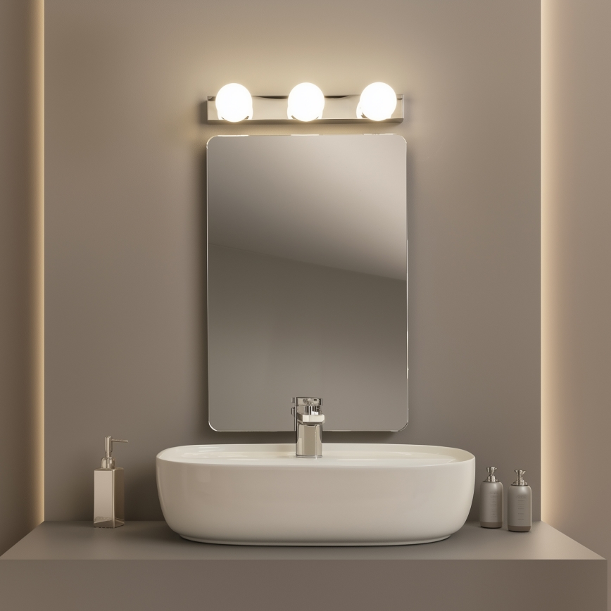 Brilagi - LED осветление за огледало за баня HOLLYWOOD 3xLED/3W/230V 39 cm IP44 лъскав хром